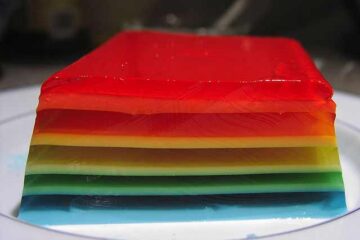 Rainbow Jelly Pudding