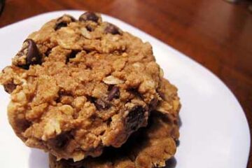 Eggless Peanut Butter Oatmeal Cookies