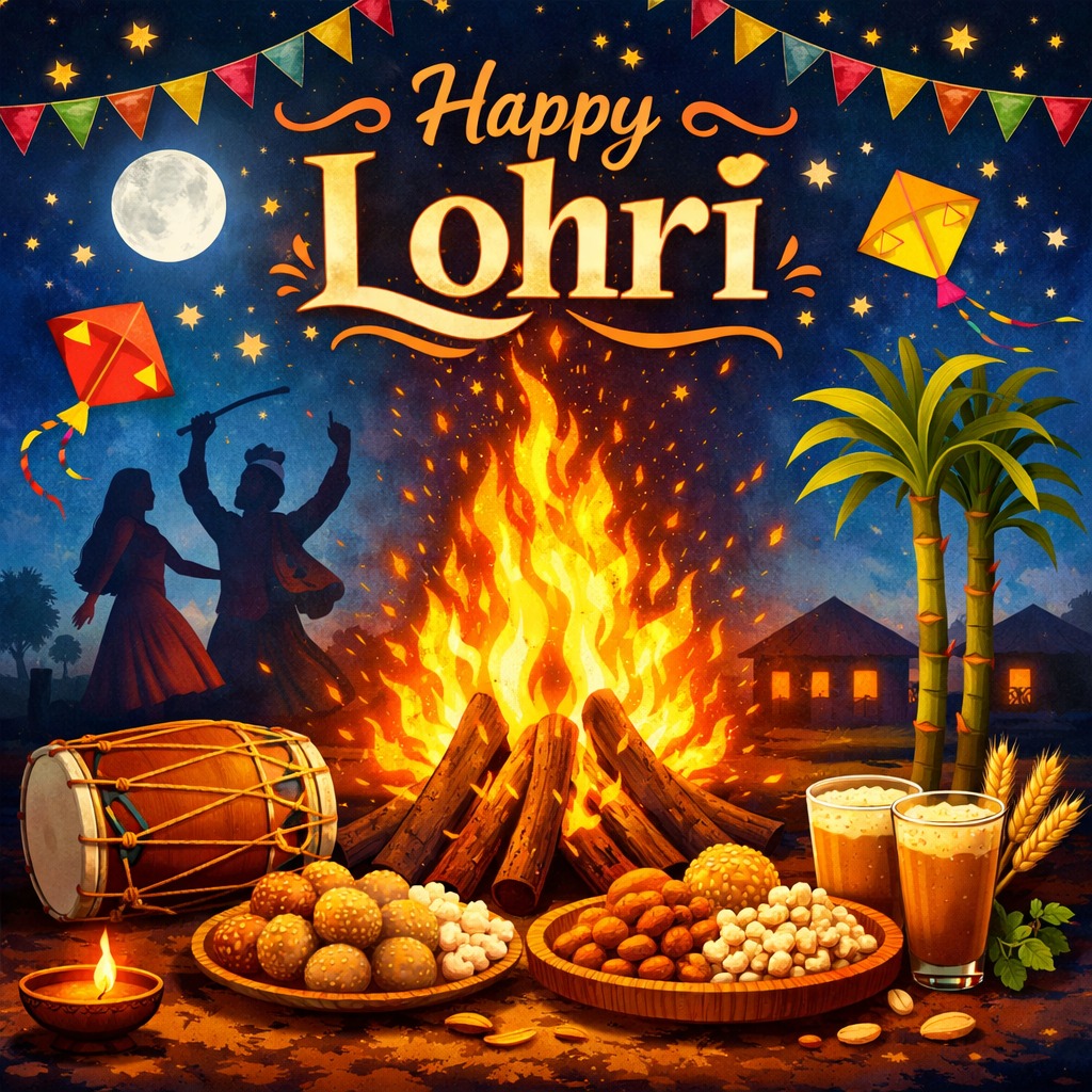 Let the bonfire light up your hopes and the beats of dhol fill your heart with joy. AtoZFoodRecipes.com Wishing you warmth, happiness, and new beginnings this Lohri. 🔥🪁🌾

#HappyLohri #Lohri2026 #FestiveVibes #IndianFestivals #NewBeginnings