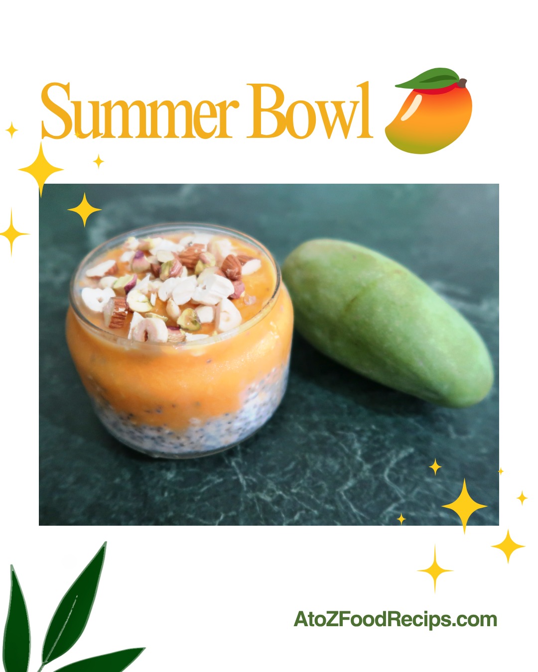 Cool, creamy, and packed with goodness 🥭🥣✨
This refreshing yogurt bowl with Gond Katira, chia seeds, basil seeds, mango pulp, and dry fruits is the perfect healthy summer treat 💛🌿

Discover recipes 👉 AtoZFoodRecipes.com

#HealthyBowl #MangoLovers #SummerFood #YogurtBowl #HealthyEating #AtoZFoodRecipes