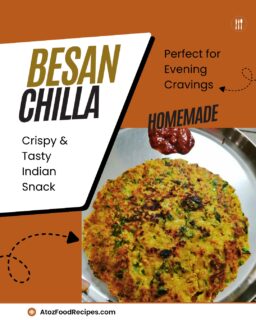 😋 Bored of the same old snacks?

Try this crispy homemade Besan Chilla; a quick, flavorful, and satisfying snack perfect for your evening cravings. 🥞✨

Simple ingredients, amazing taste, and homemade goodness!

👉 Try Indian veg food recipes at AtoZFoodRecipes.com | Link in Bio

#BesanChilla #IndianSnacks #HealthySnacks #EasyRecipes #AtoZFoodRecipes