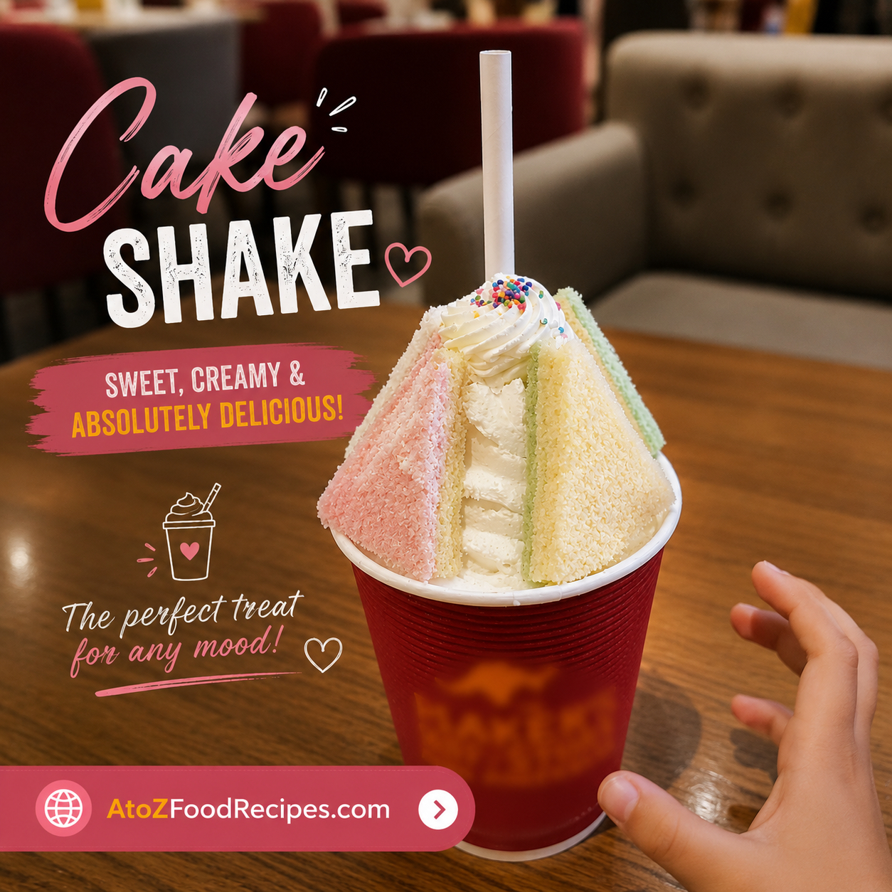🍰🥤 Can’t choose between cake and a shake?

Enjoy both in one sweet, creamy treat; perfect when your dessert cravings hit! 💗

👉 Discover delicious food inspiration at AtoZFoodRecipes.com

#CakeShake #DessertLover #SweetCravings #FoodInspiration #AtoZFoodRecipes