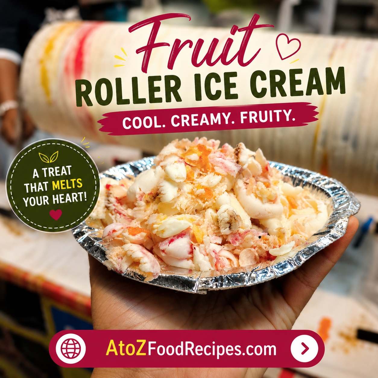 🍨 Craving something cool, creamy, and fruity?

This Fruit Roller Ice Cream is the perfect treat when ordinary desserts feel boring. 😍

👉 Discover delicious food inspiration at AtoZFoodRecipes.com | Link in Bio

#FruitIceCream #RolledIceCream #DessertLover #SweetTreat #AtoZFoodRecipes