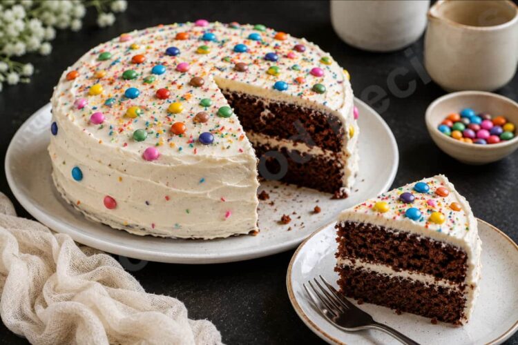 Eggless Caramel Chocolate Cake