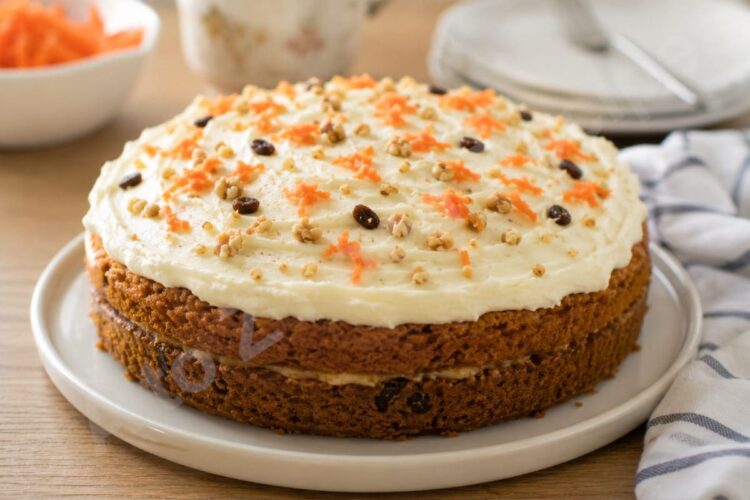 Eggless Carrot Cake