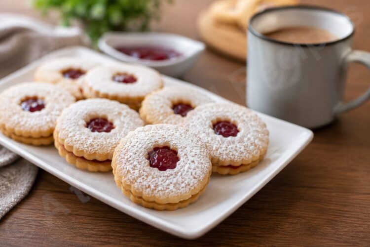 Eggless Jam Sandwich Cookies