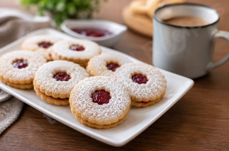 Eggless Jam Sandwich Cookies