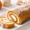 Eggless Pumpkin Cake Roll