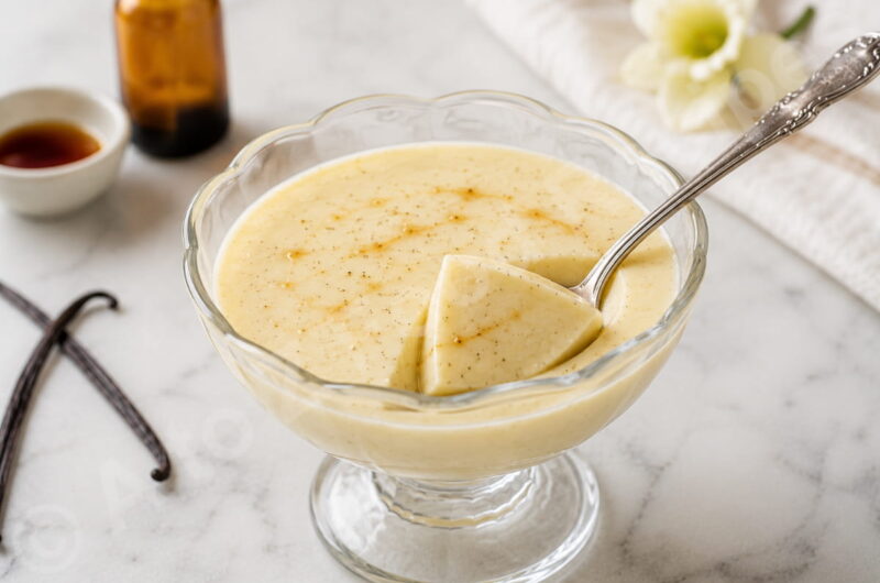 Eggless Vanilla Pudding