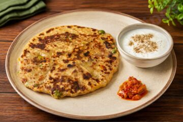 Mushroom Peas Paratha