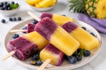 Pineapple-BlueBerry Popsicle
