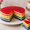 Rainbow Jelly Pudding