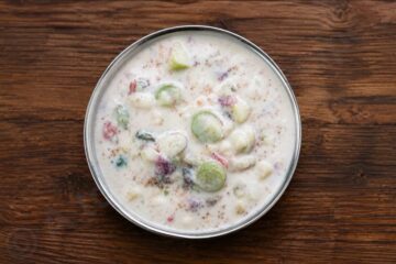 Strawberry Grapes Dry Fruit Raita