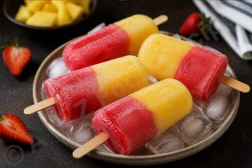 Strawberry-Pineapple Popsicle